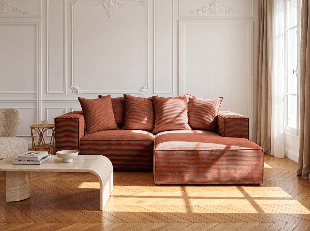 Designer Ecksofa Largo Mini in Cord