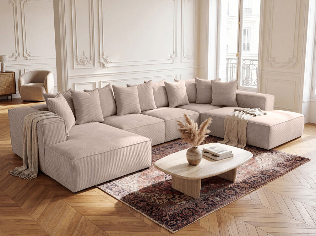 Designer Sofa Largo U XXL in Cord