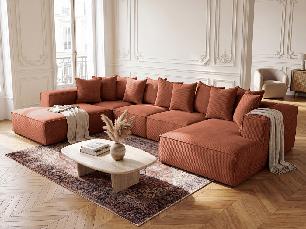Designer Sofa Largo U XXL in Cord