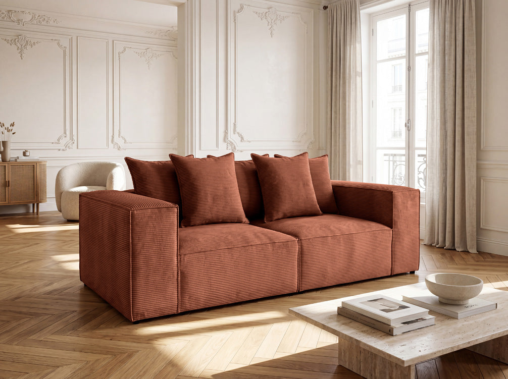 Designer Sofa 3 Sitzer Largo in Cord