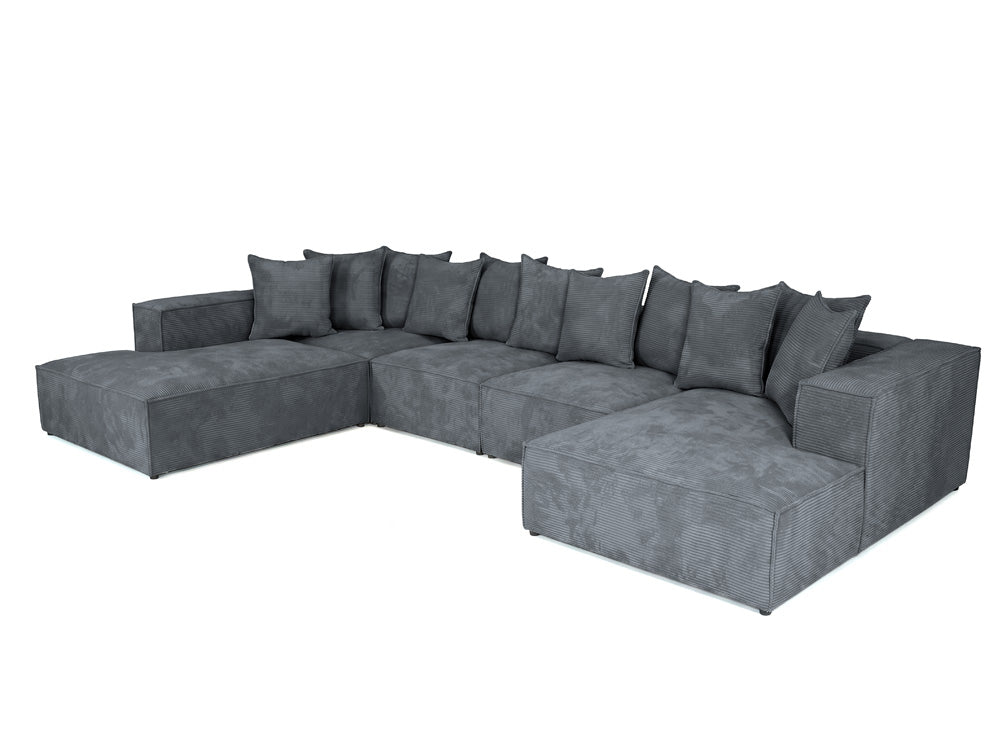 Designer Sofa Largo U XXL in Cord