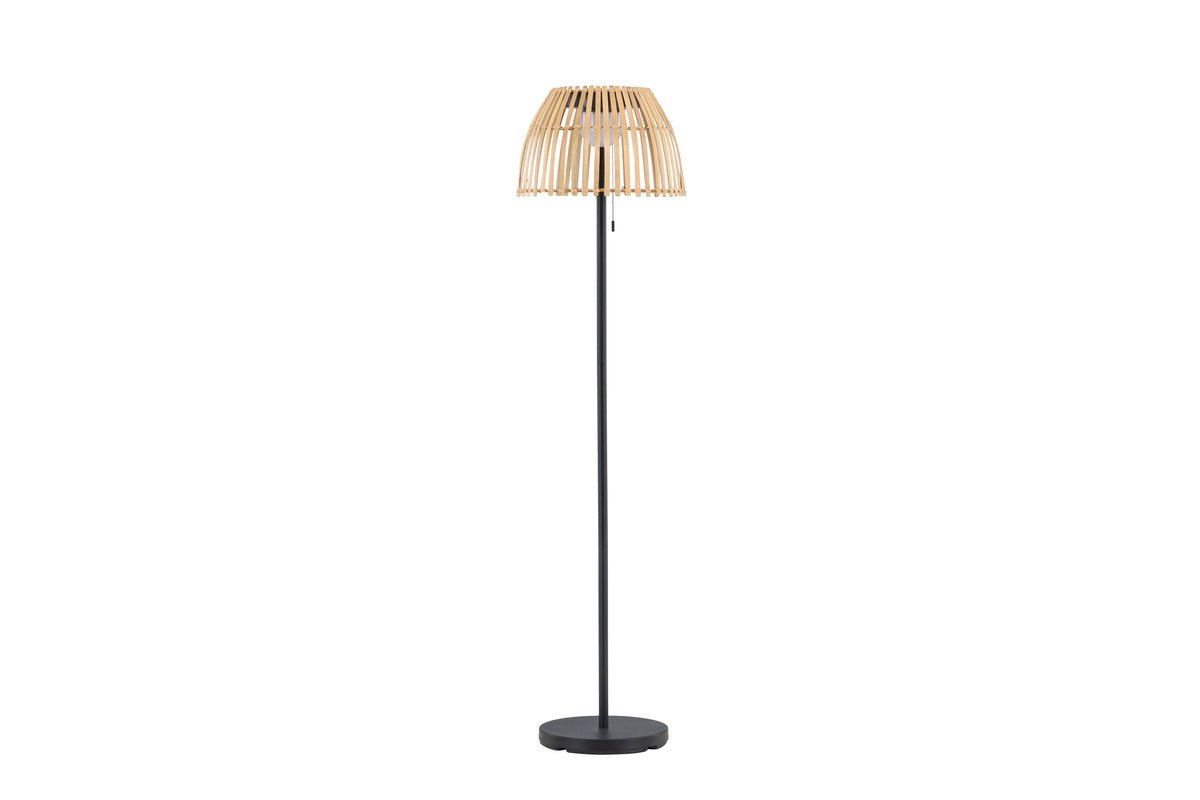 Outdoor-Stehlampe „Elan“ – wetterfeste Stehleuchte aus Bambus & Metall