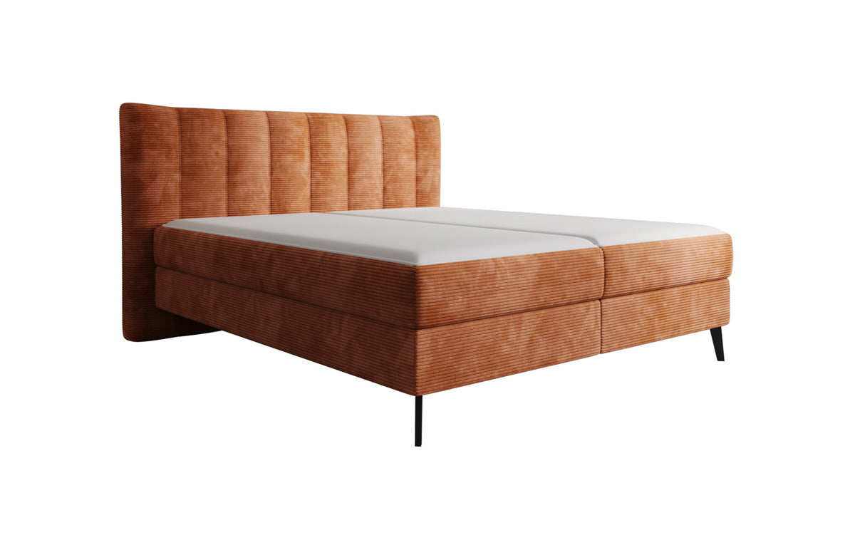 Boxspringbett Ines in Cord mit Stauraum