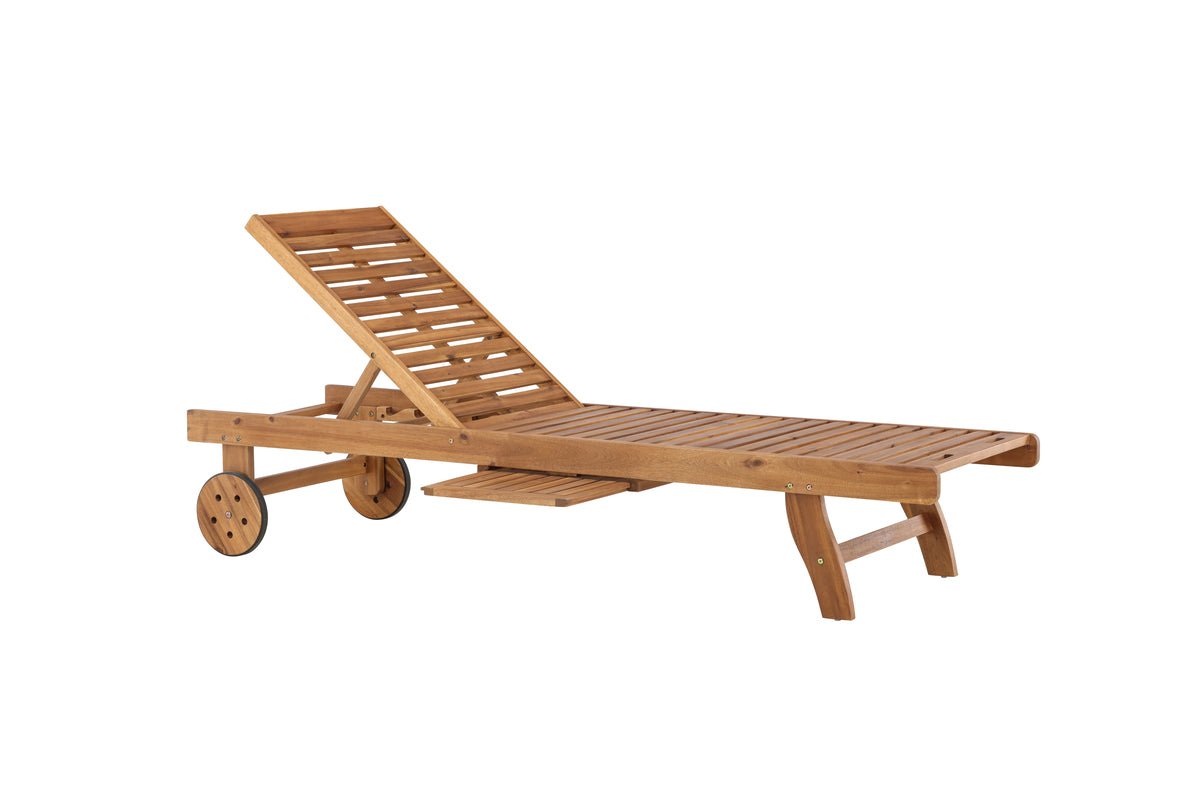 Sonnenliege Olyra - aus Akazienholz mit Rollen