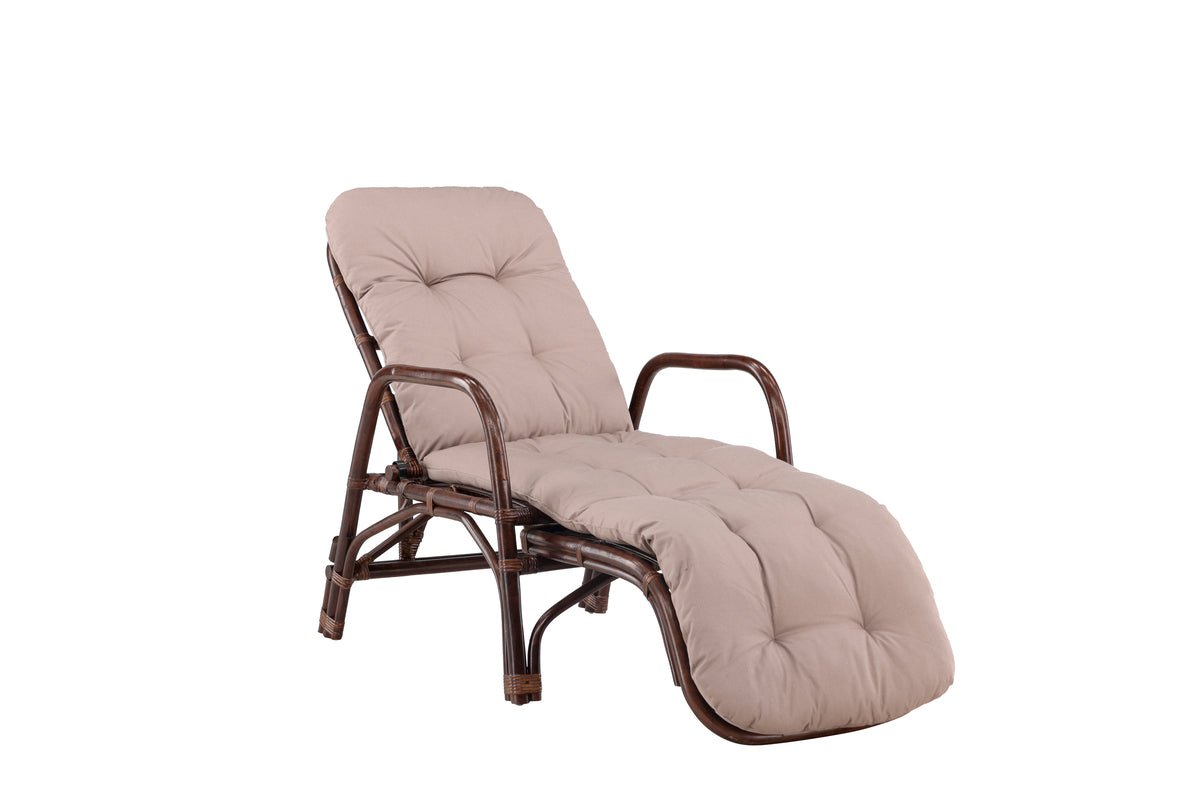 Sonnenliege Virell - aus Rattan inklusive Kissen