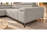 Ecksofa Volo in Chenille Beige, Ottomane links – Ansicht 5