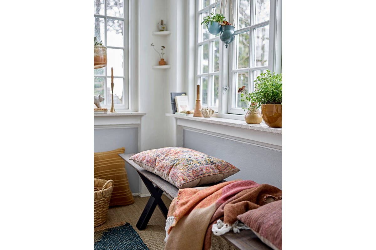 Tagesdecke Widi – Zweifarbiger Look in Braun mit Fransen