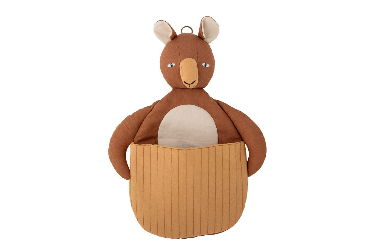 Wandkorb Arian - Känguru Aufbewahrung für Kinderzimmer aus Leinen