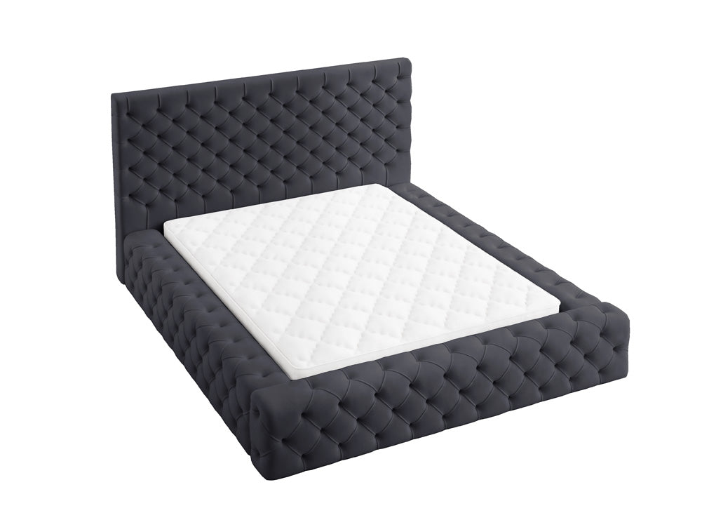 Designer Polsterbett Lana Samt mit Stauraum