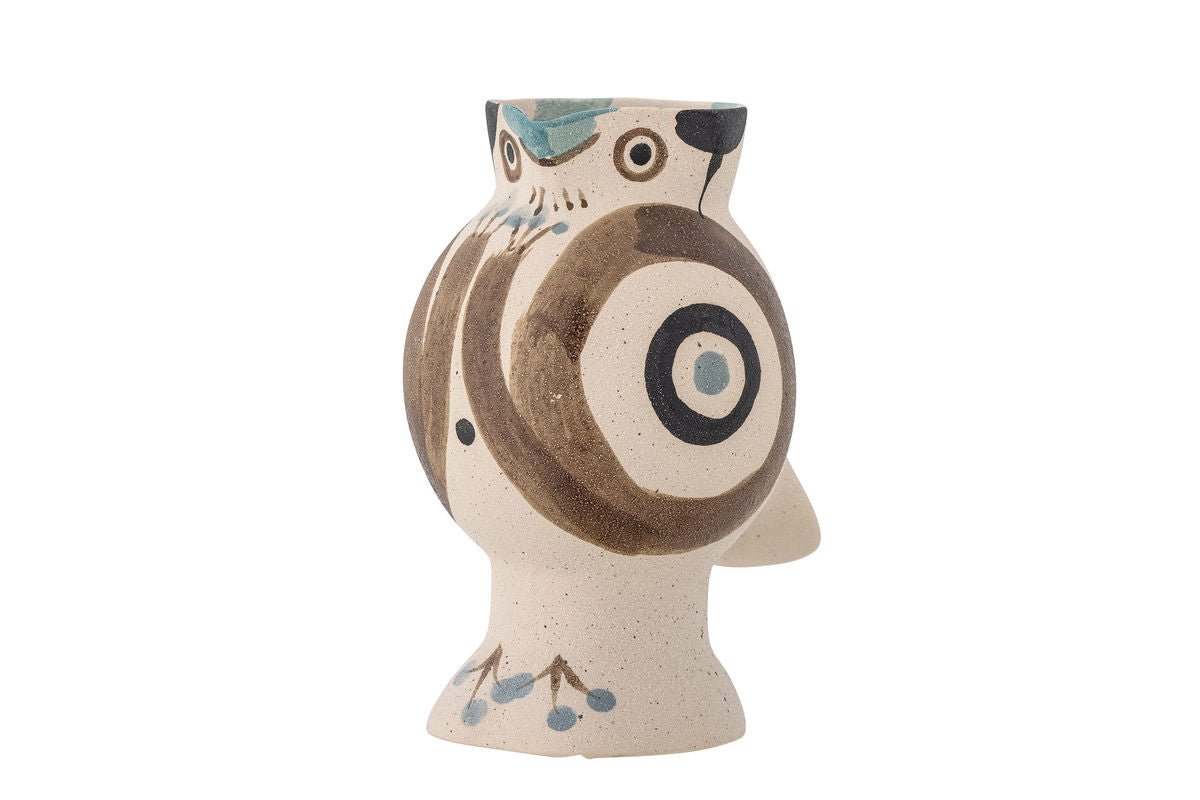 Vase „Kareen“ – Naturfarbenes Steingut