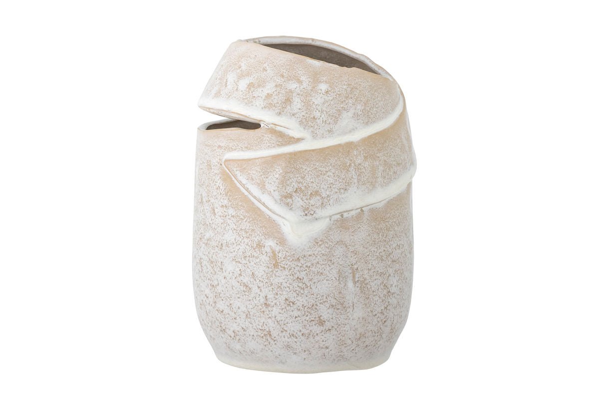 Vase „Eluna“ – Naturfarbenes Steingut