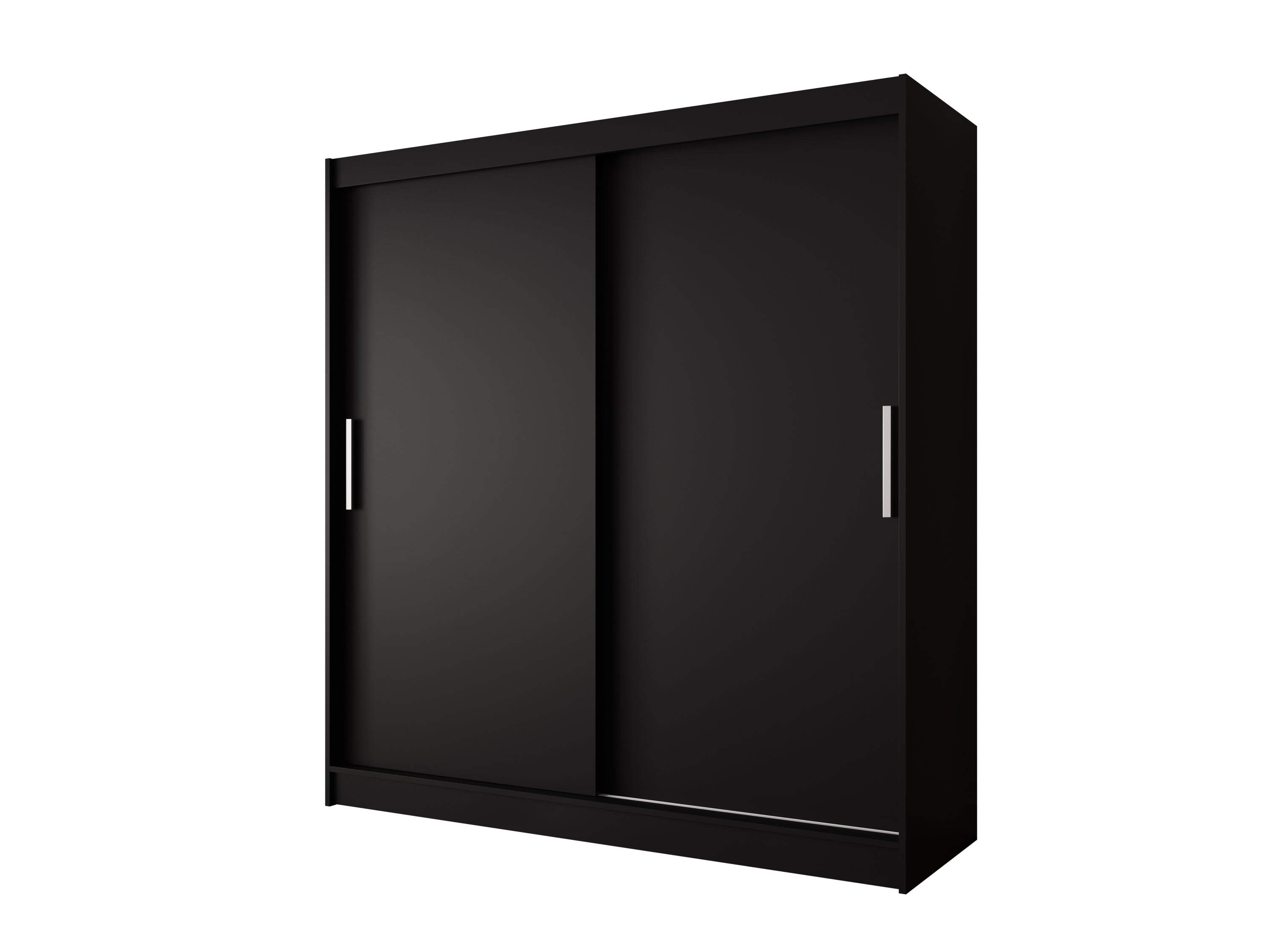 Designer Kleiderschrank Alvara – Weiß oder Schwarz mit minimalistischen Schiebetüren