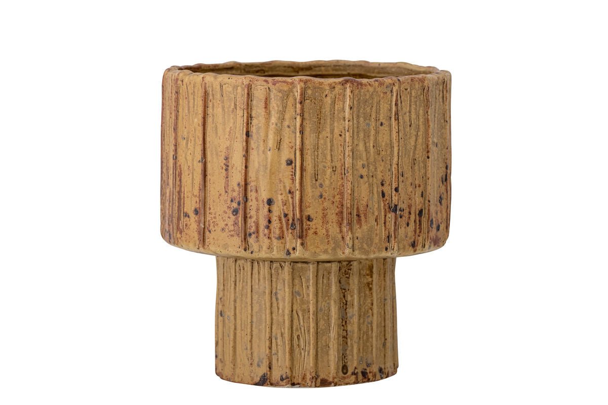 Blumentopf Orvieto – 3D-Struktur in warmer Naturfarbe