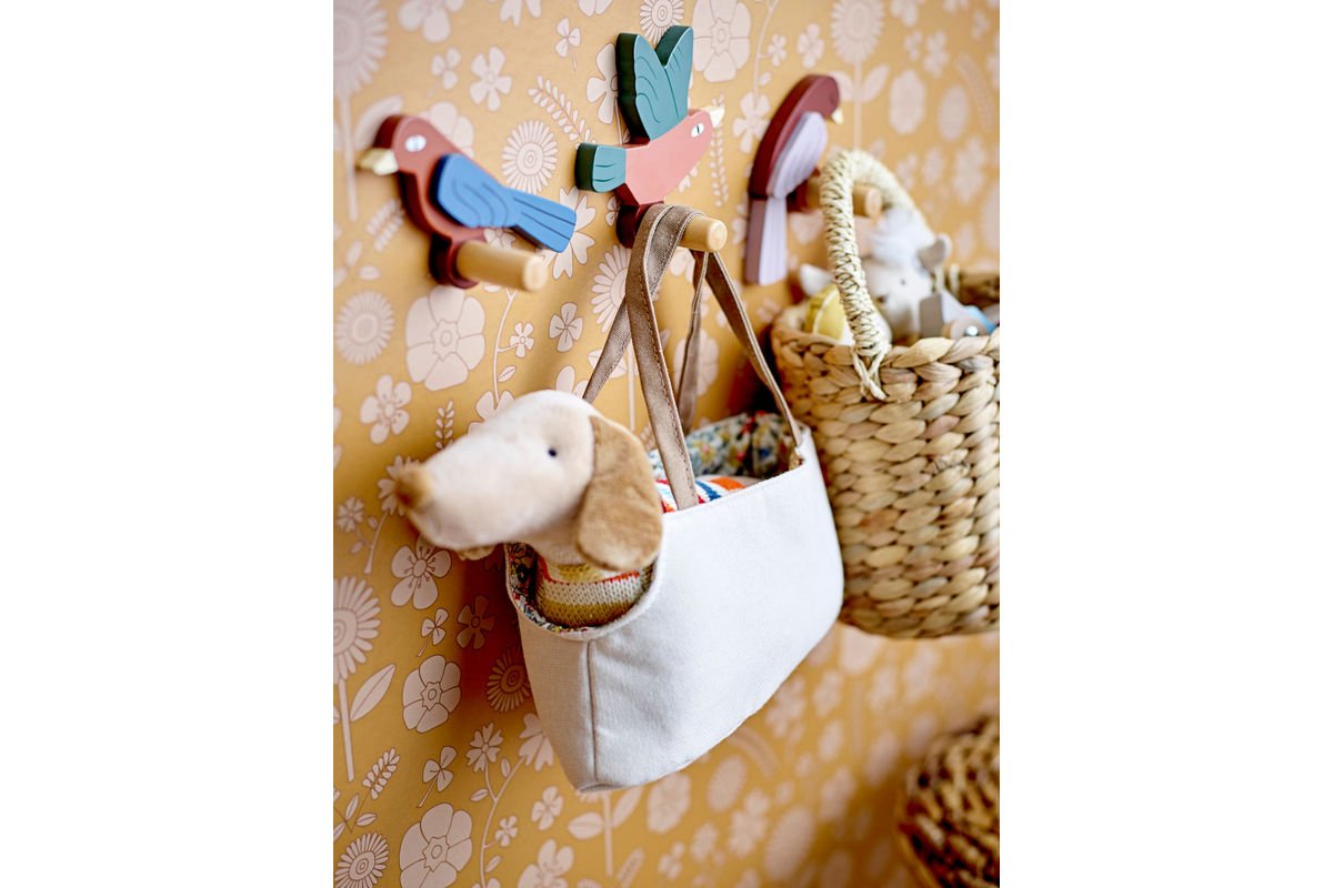 Kinder-Garderobe Avi - Vogelhaken aus Holz 3er-Set