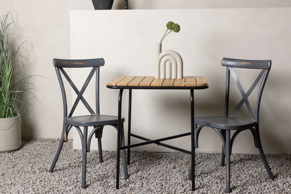 Garten Cafegruppe Uber – 3-teiliges Gartenmöbel-Set mit Stühlen aus Aluminium