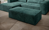 Beistellhocker Vasto in Cord – Petrol