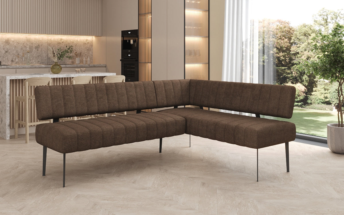 Gepolsterte Essbank Montero aus robustem Stoff mit Metallbeinen