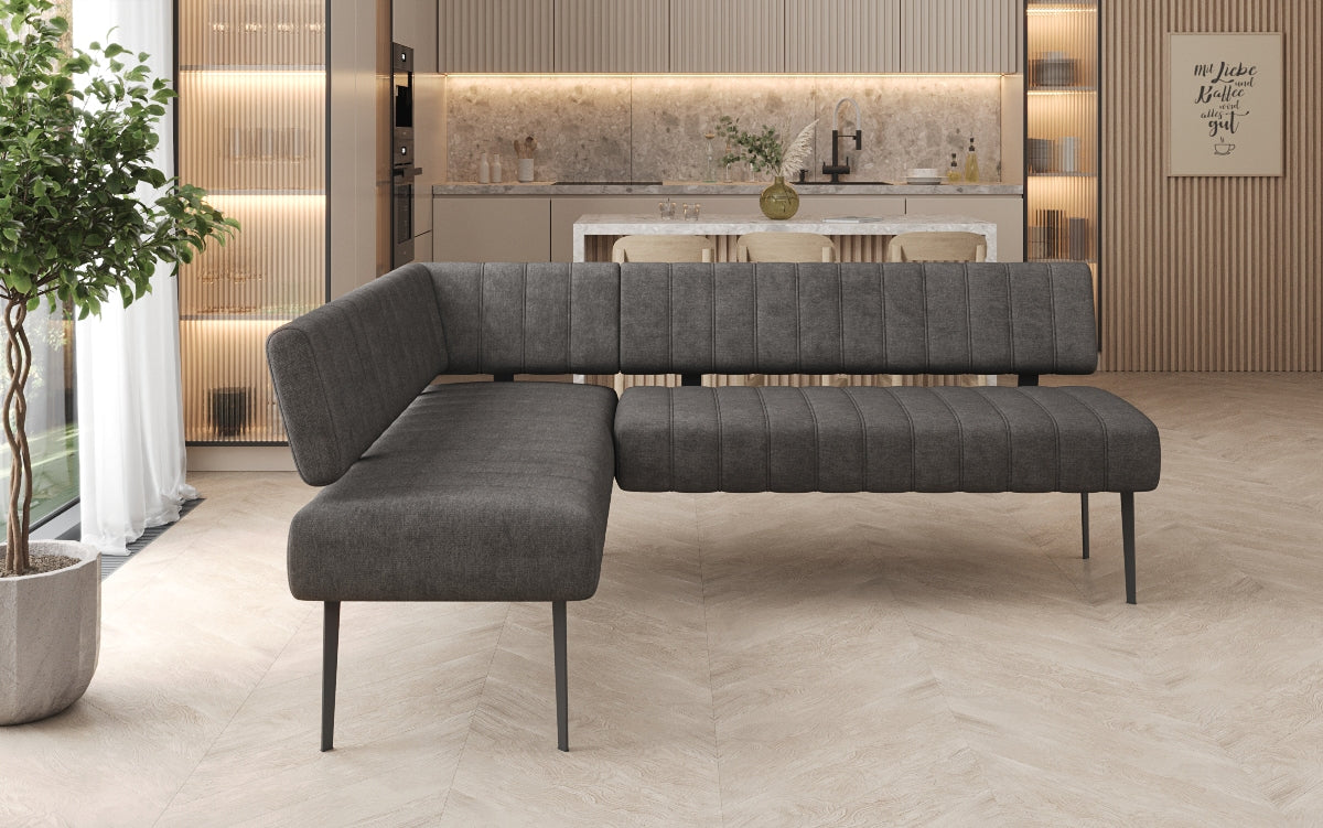 Gepolsterte Essbank Montero aus robustem Stoff mit Metallbeinen