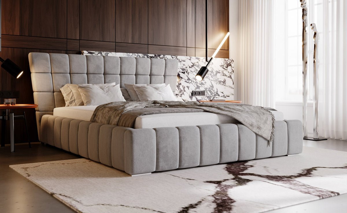 Lit design Adore en Velours avec espace de rangement