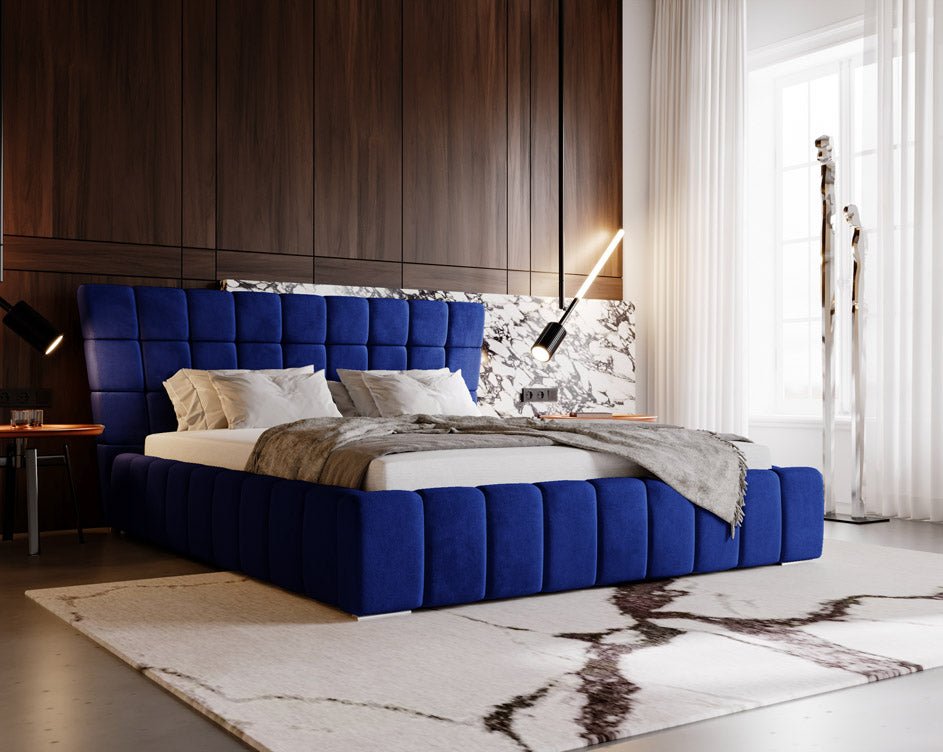 Lit design Adore en Velours avec espace de rangement