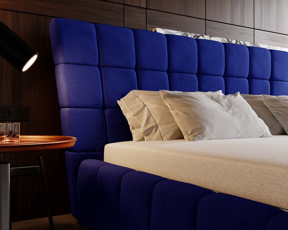 Lit design Adore en Velours avec espace de rangement