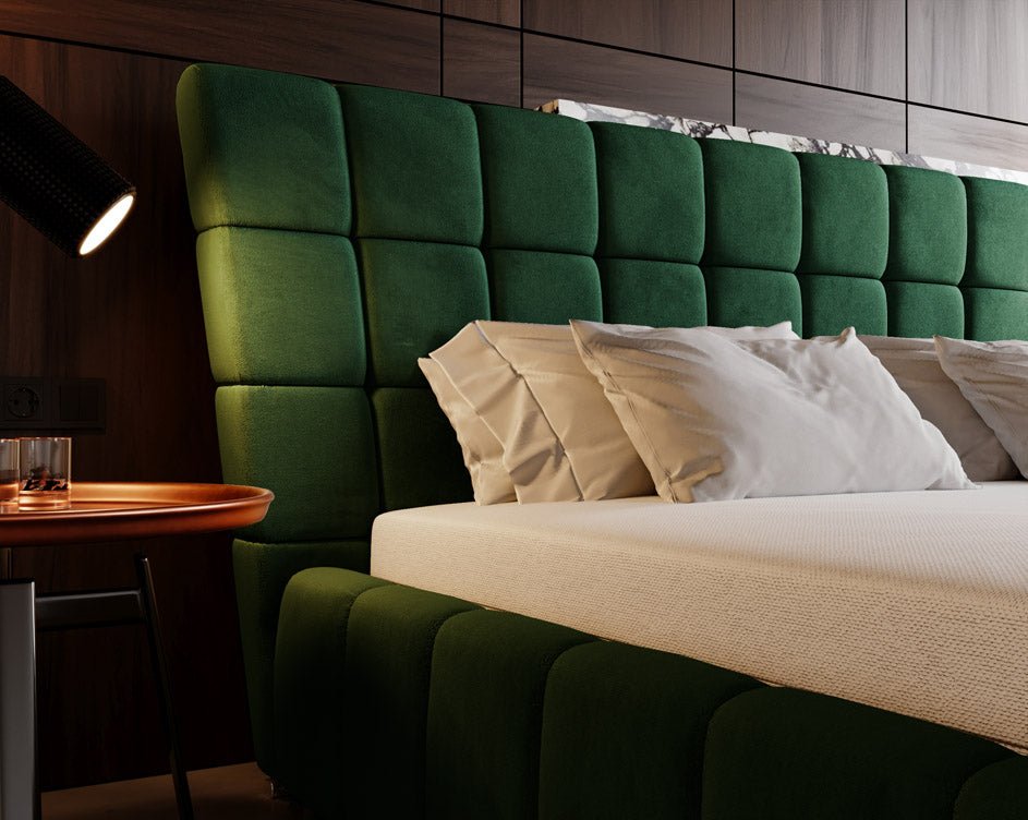 Lit design Adore en Velours avec espace de rangement