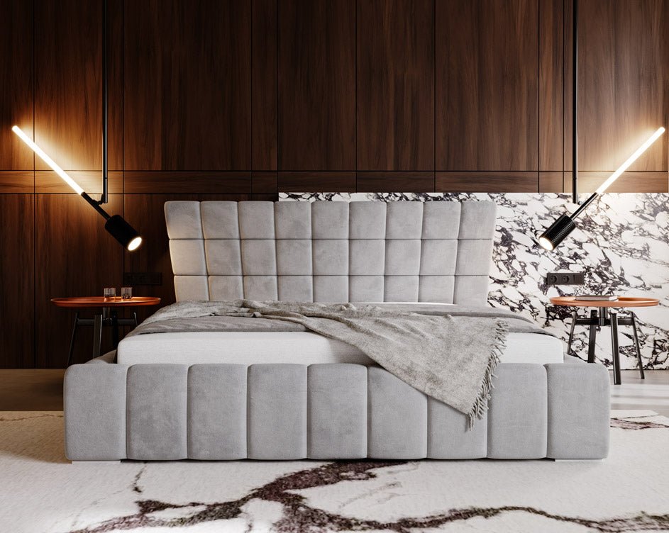 Lit design Adore en Velours avec espace de rangement