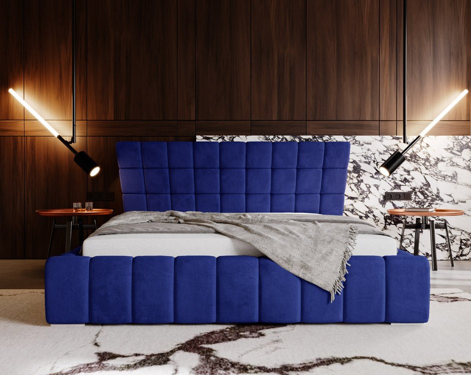 Lit design Adore en Velours avec espace de rangement