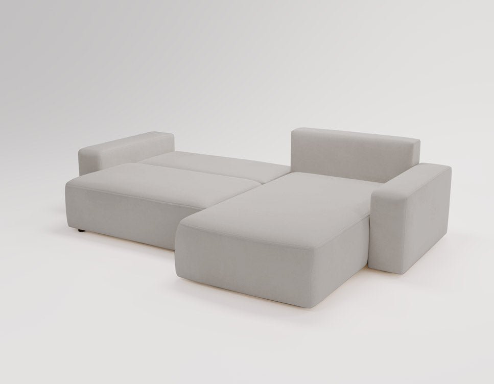 Designer Sofa Celina Samt mit Schlaffunktion und Stauraum