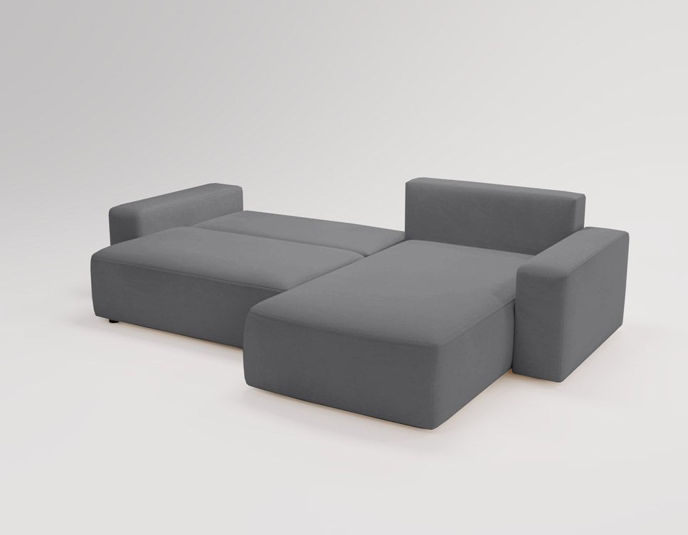 Designer Sofa Celina Samt mit Schlaffunktion und Stauraum