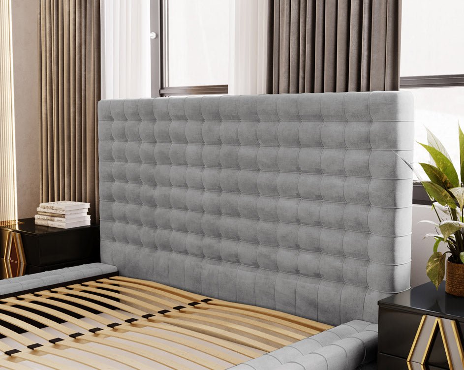 Lit design Cloud en Velours avec espace de rangement