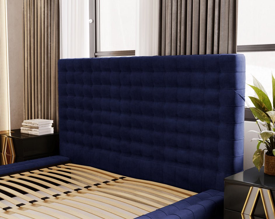 Lit design Cloud en Velours avec espace de rangement