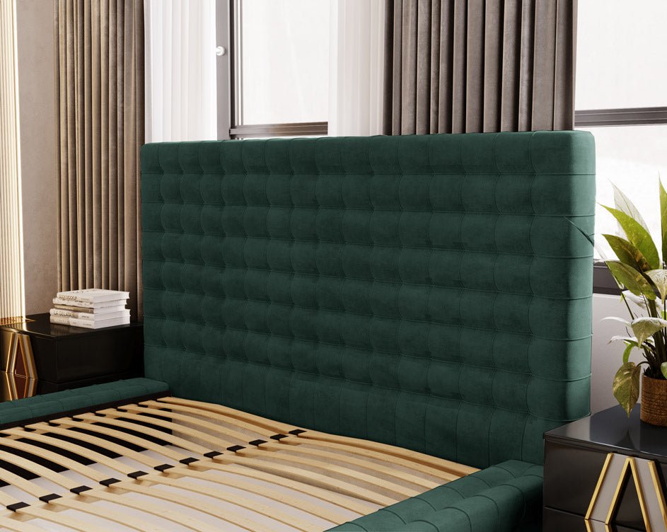 Lit design Cloud en Velours avec espace de rangement