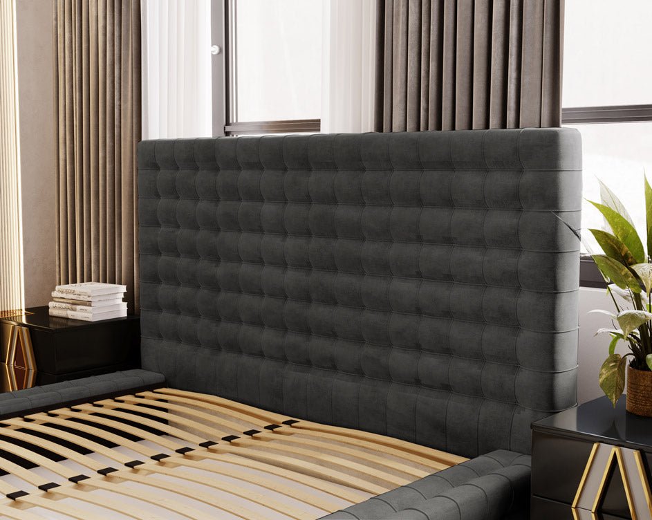 Lit design Cloud en Velours avec espace de rangement