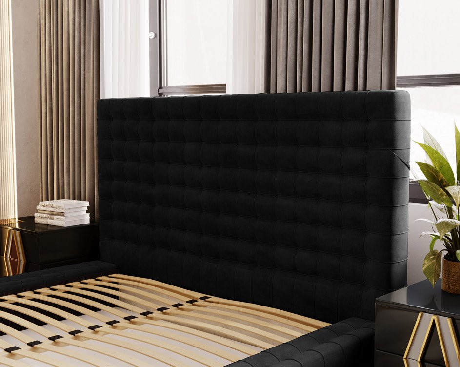 Lit design Cloud en Velours avec espace de rangement