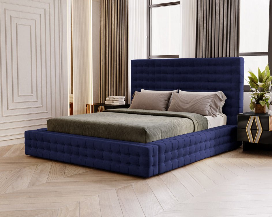 Lit design Cloud en Velours avec espace de rangement