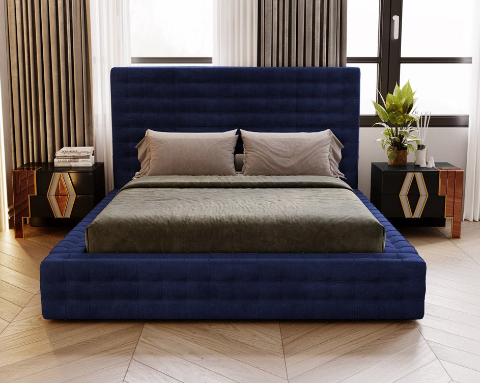 Lit design Cloud en Velours avec espace de rangement
