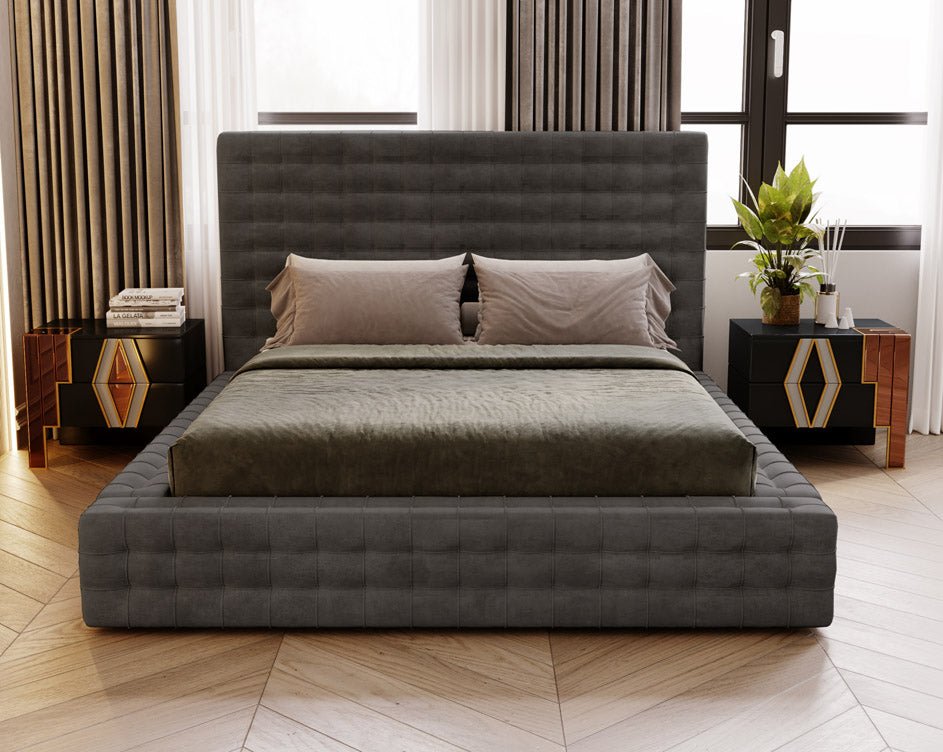Lit design Cloud en Velours avec espace de rangement