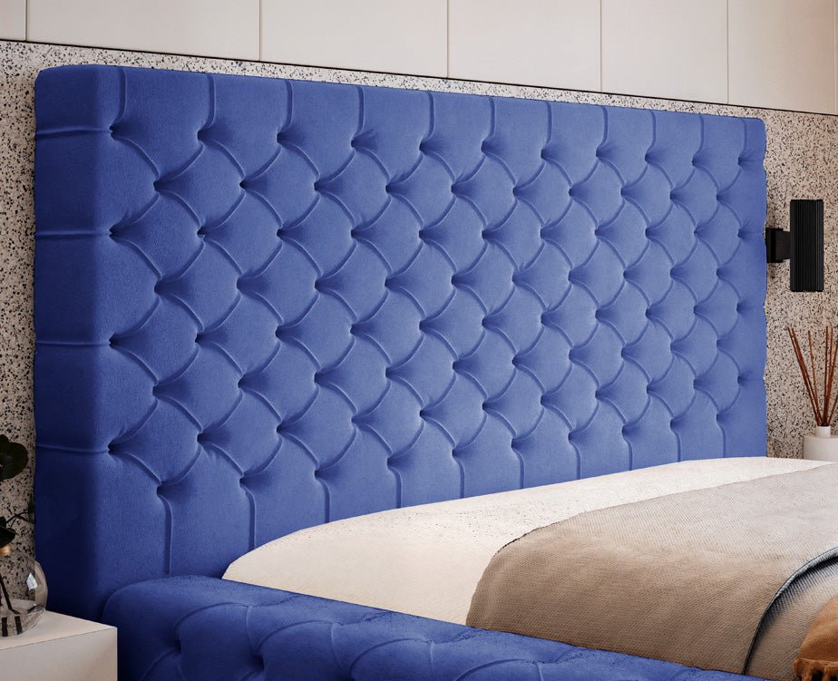 Designer Polsterbett Lana Samt mit Stauraum