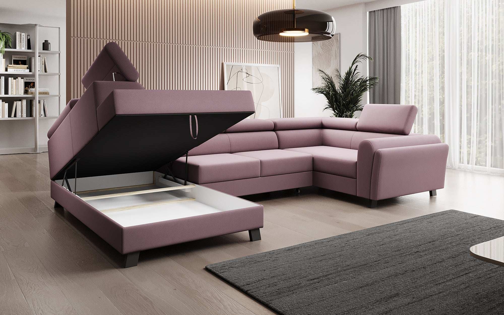 Designer Sofa Emilio mit Schlaf- und Klappfunktion