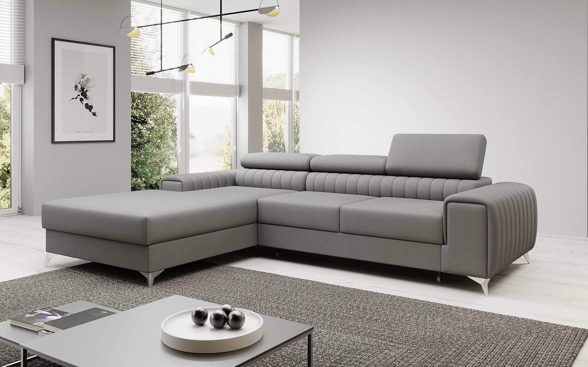 Designer Sofa Melinda mit Schlaf- und Klappfunktion