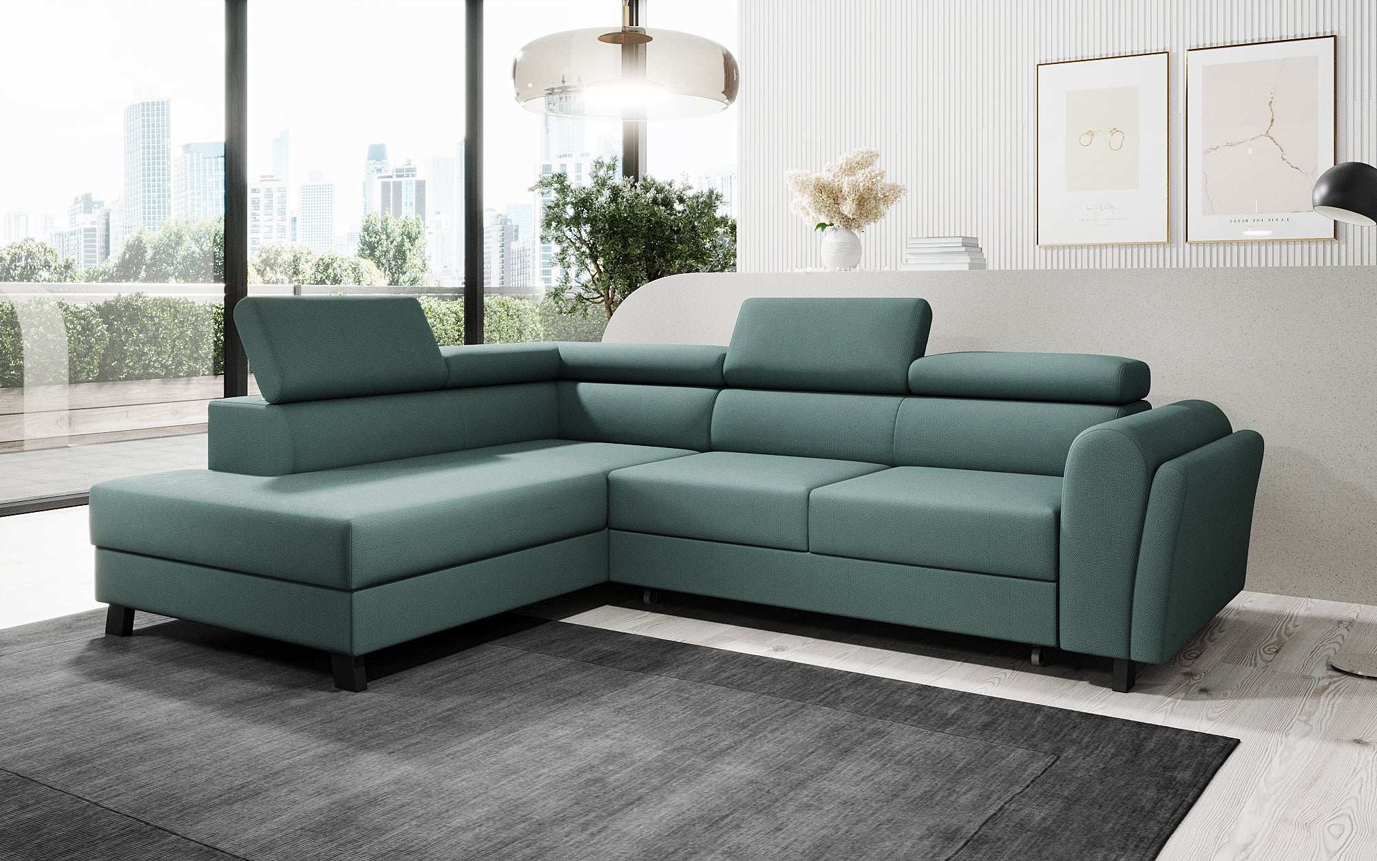 Designer Sofa Kira mit Schlaf- und Klappfunktion