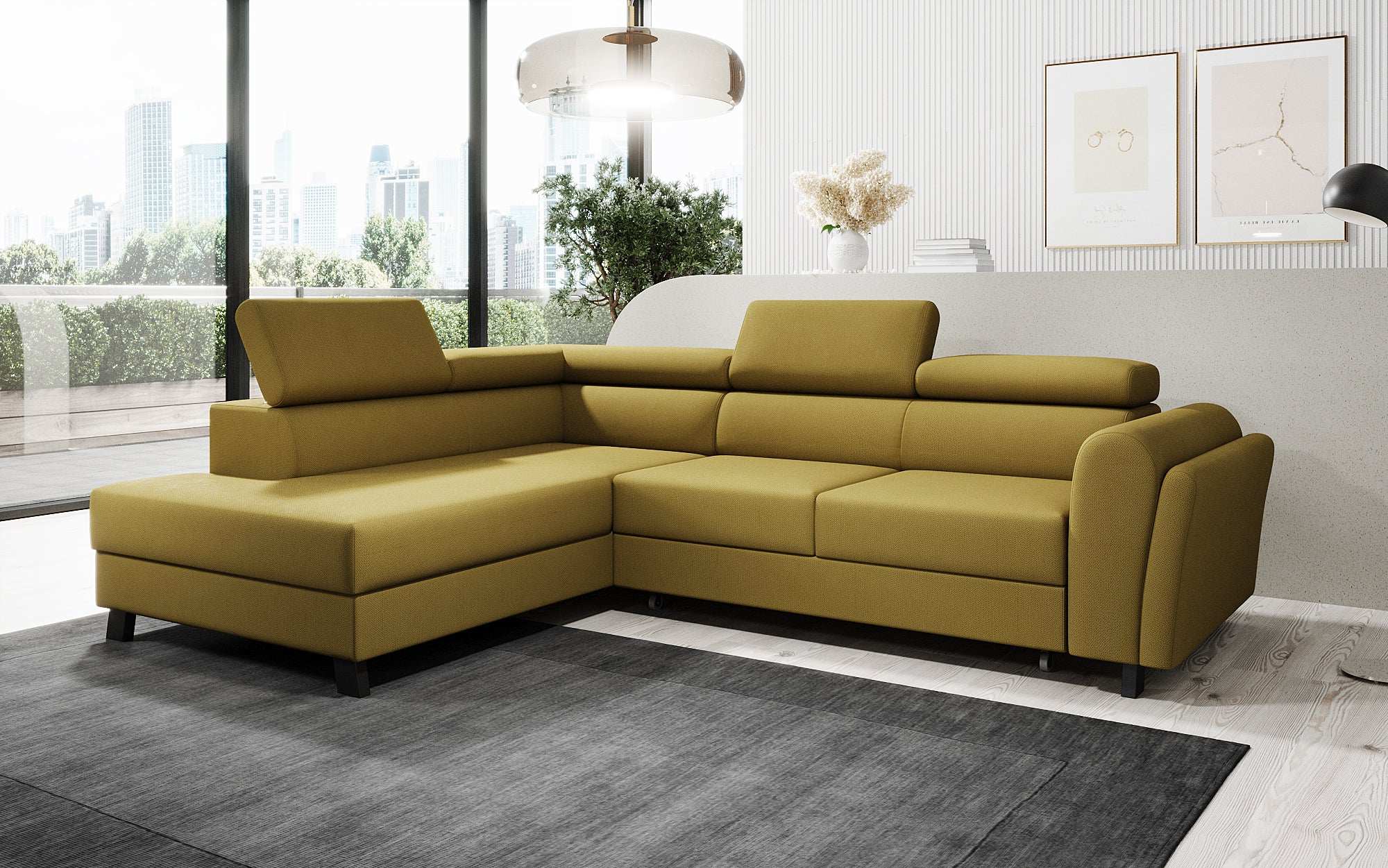 Designer Sofa Kira mit Schlaf- und Klappfunktion