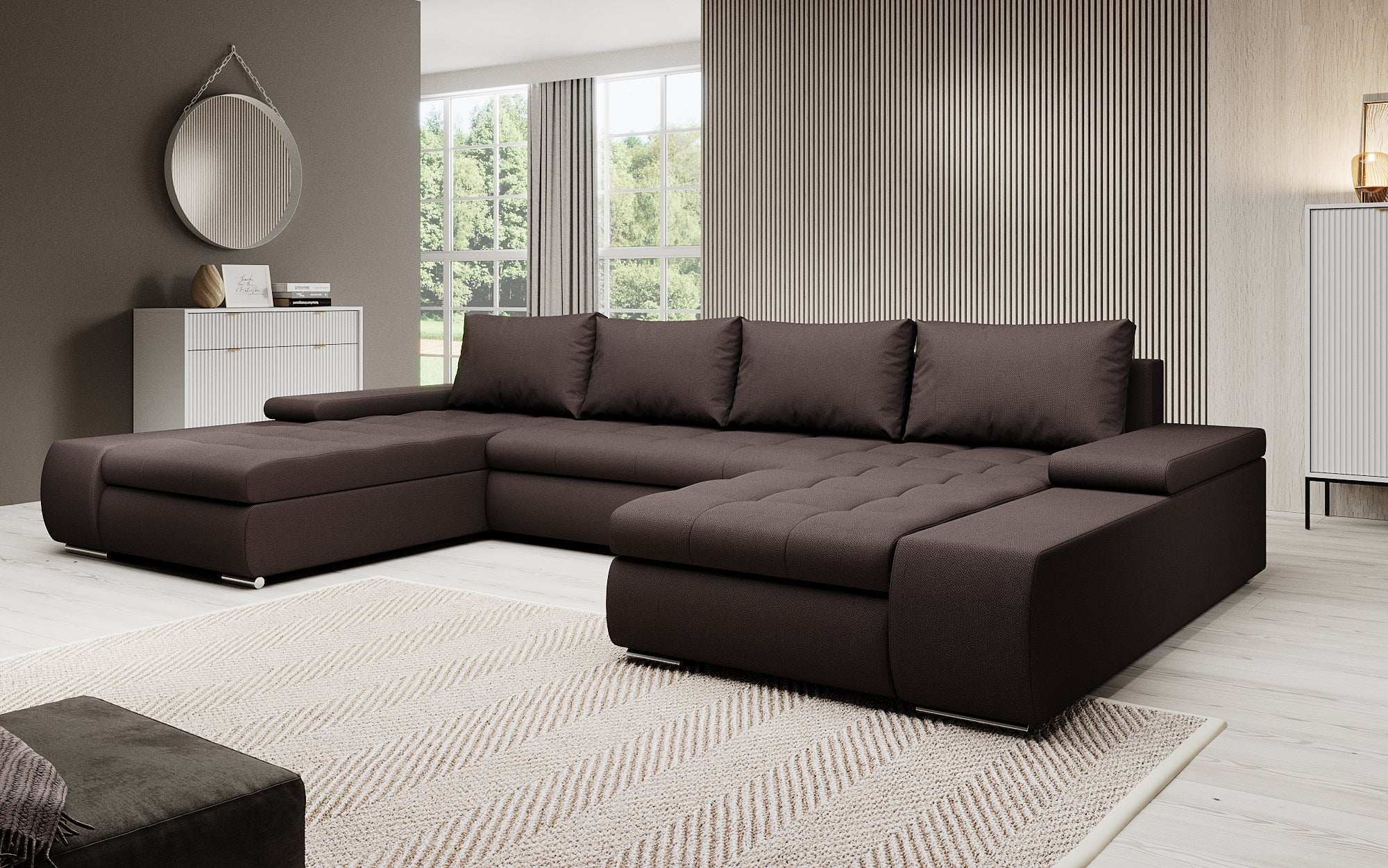 Designer Sofa Martino mit Schlaffunktion