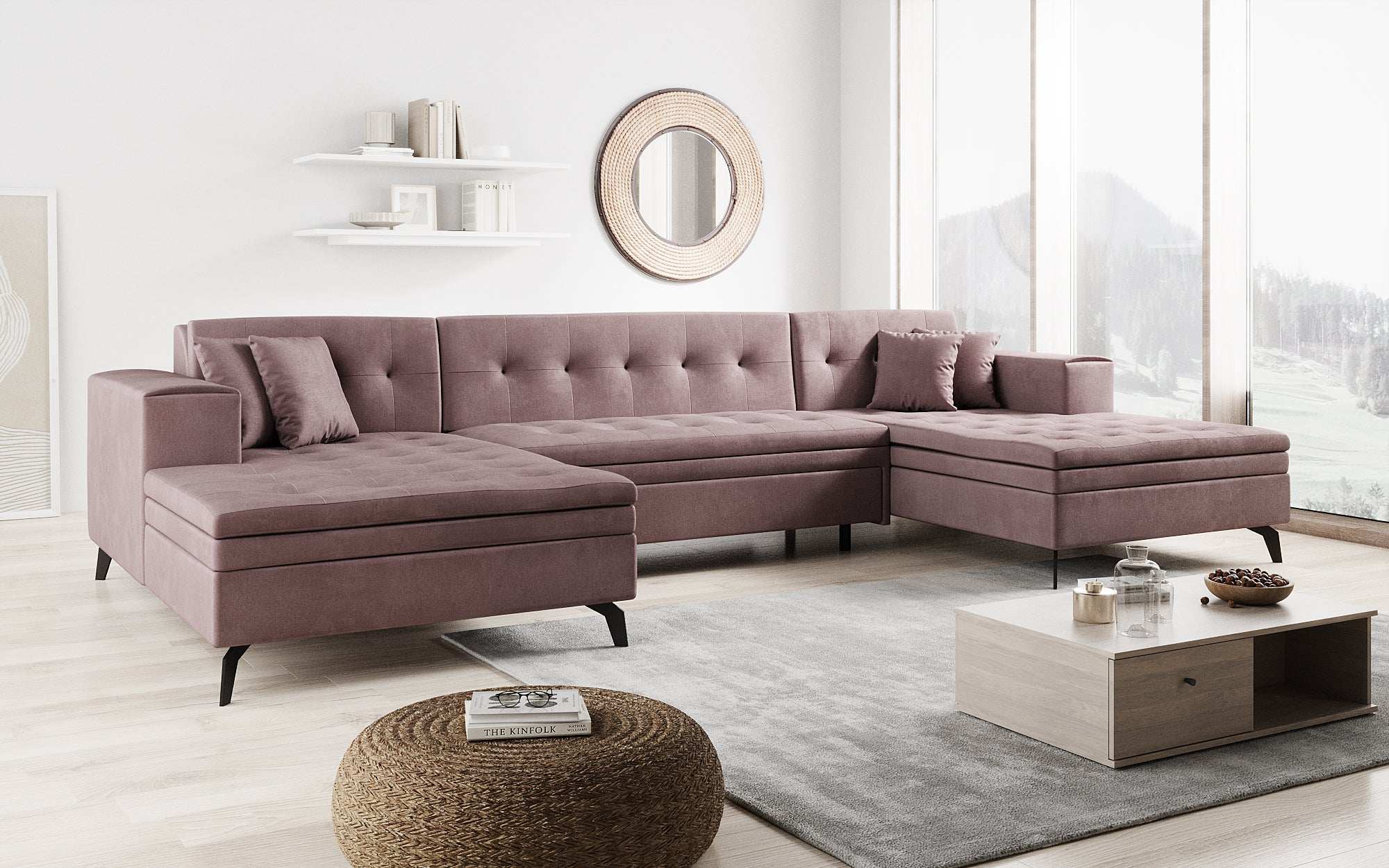 Designer Sofa Vivana mit Schlaffunktion