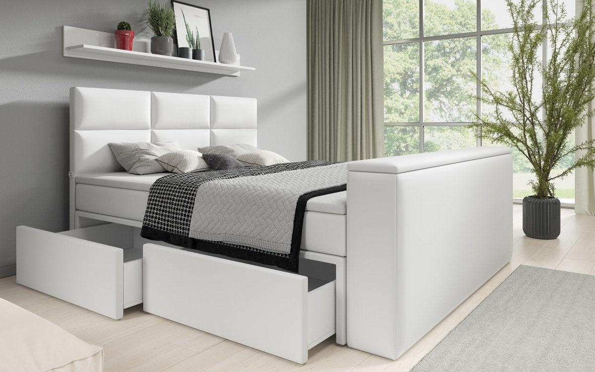 Boxspringbett Citaro mit TV Lift, USB und Stauraum - Luxusbetten24