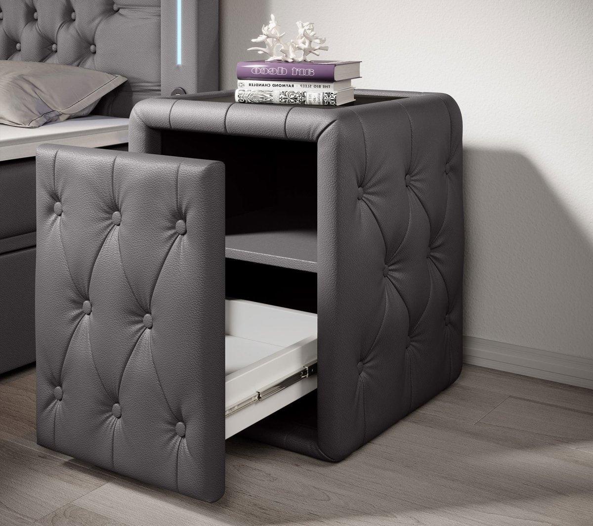 Designer Nachttisch Evora (Kunstleder) - Luxusbetten24