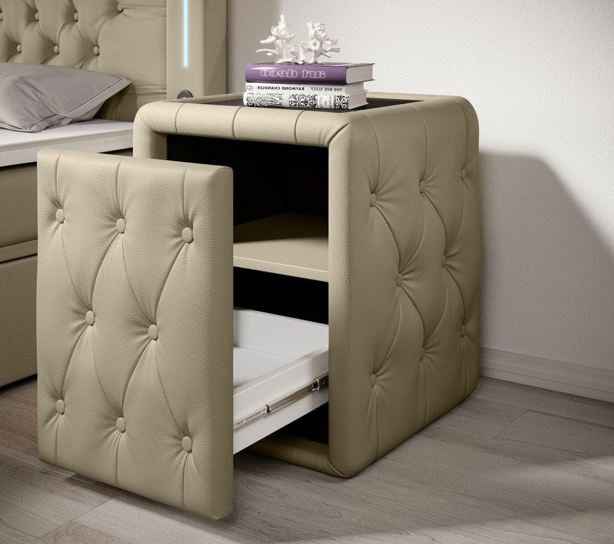 Designer Nachttisch Evora (Kunstleder) - Luxusbetten24