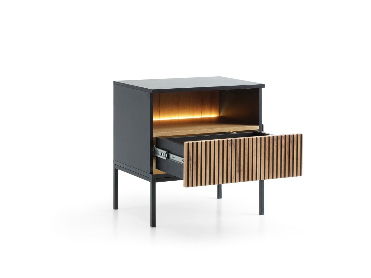 Designer Nachttisch Nayra inkl. LED - Luxusbetten24