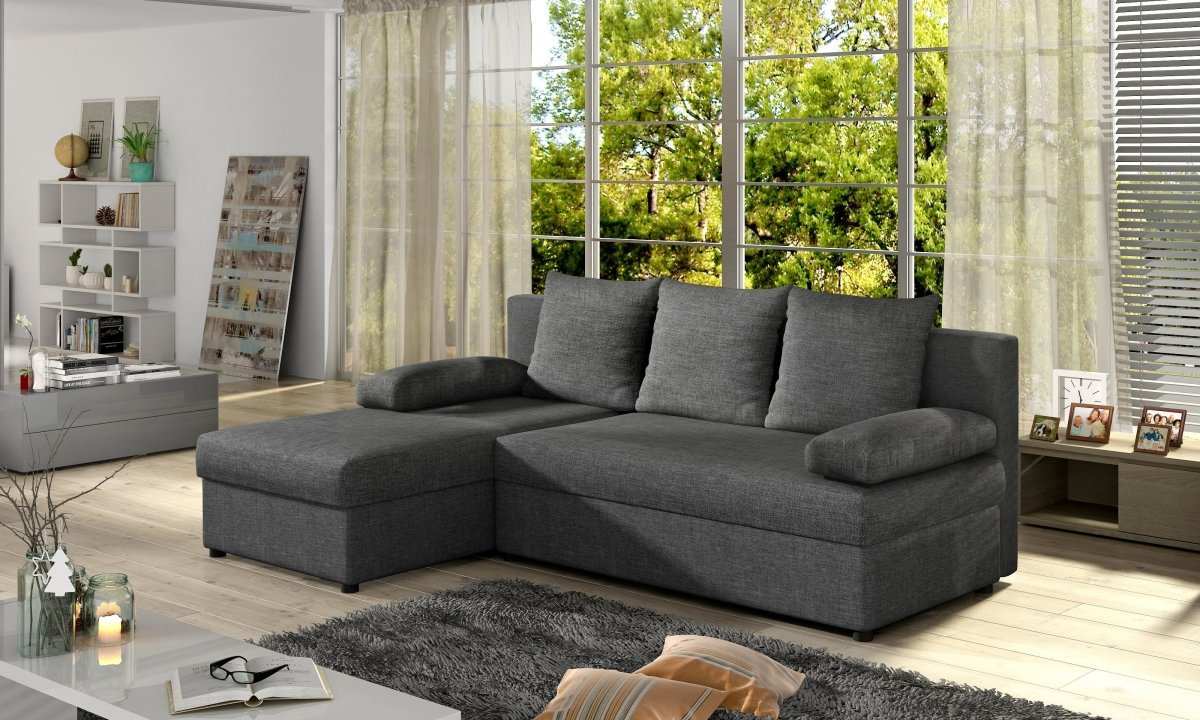 Designer Sofa Gino mit Stauraum und Schlaffunktion - Luxusbetten24